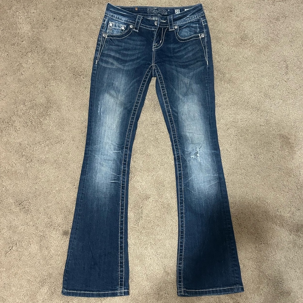 Miss Me jeans. Mid rise, bootcut.